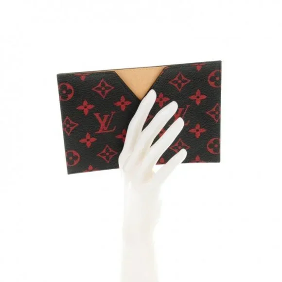 ❌❌ Louis Vuitton Infrarouge VIP Gift card holder wallet Red/Black Monogram LV - Picture 2 of 9